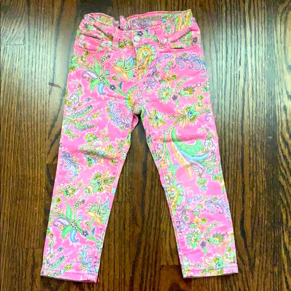 Floral Pink Jeans